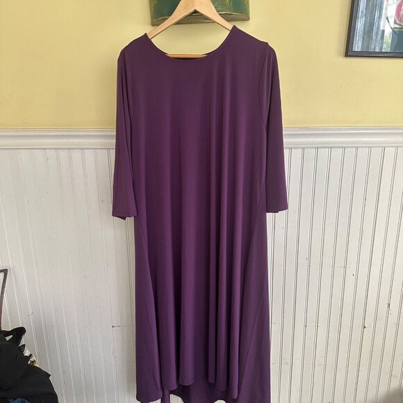 Antthony Originals Purple Swing dress plus size stretch knit tunic 1X - Picture 1 of 5